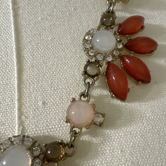 Bridgerton Women Necklace Statement Multicolor Stones Rhinestone Gold Chain - Picture 5 of 11